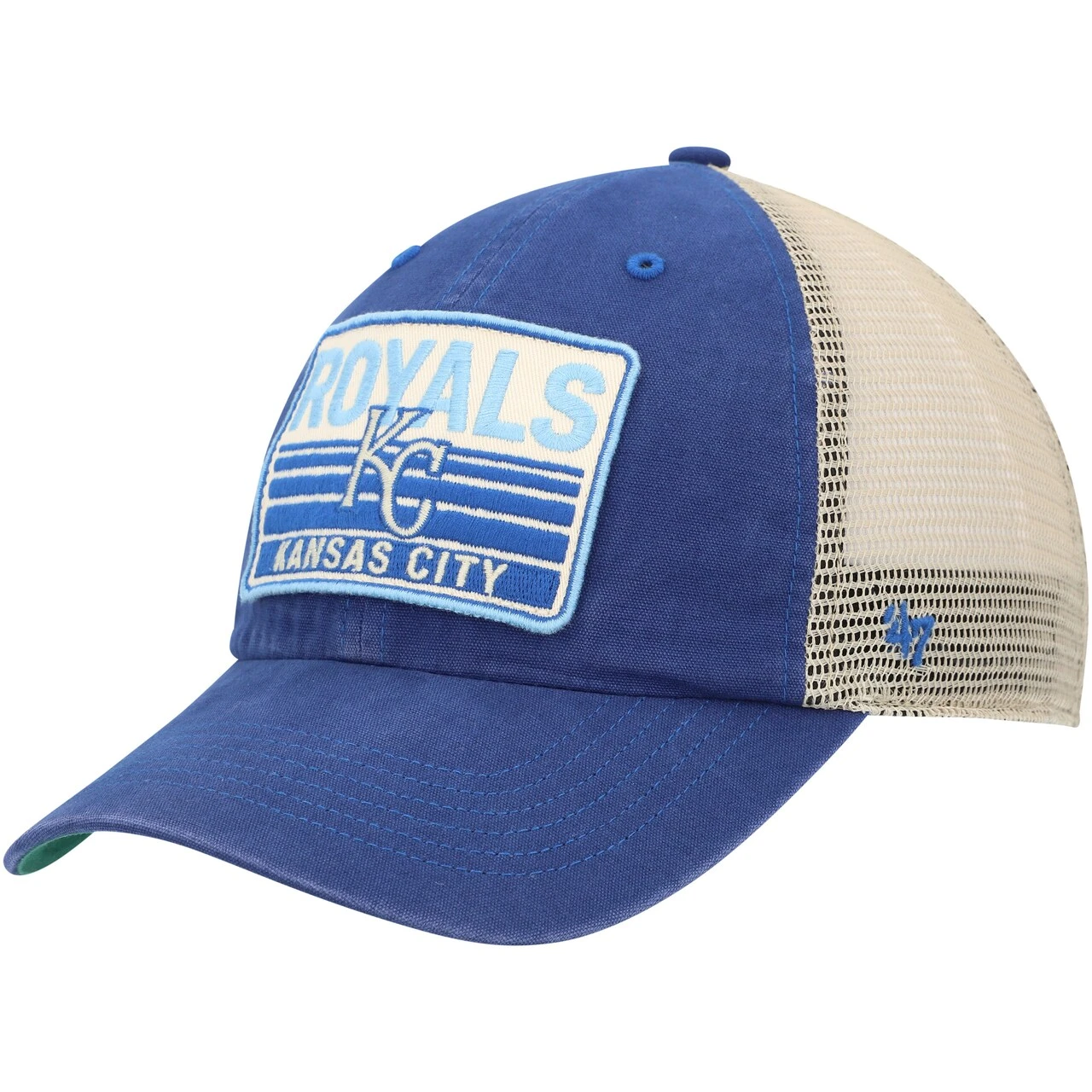Men's Kansas City Royals '47 Royal Four Stroke Clean Up Trucker Snapback Hat 1 Men's Kansas City Royals '47 Royal Four Stroke Clean Up Trucker Snapback Hat