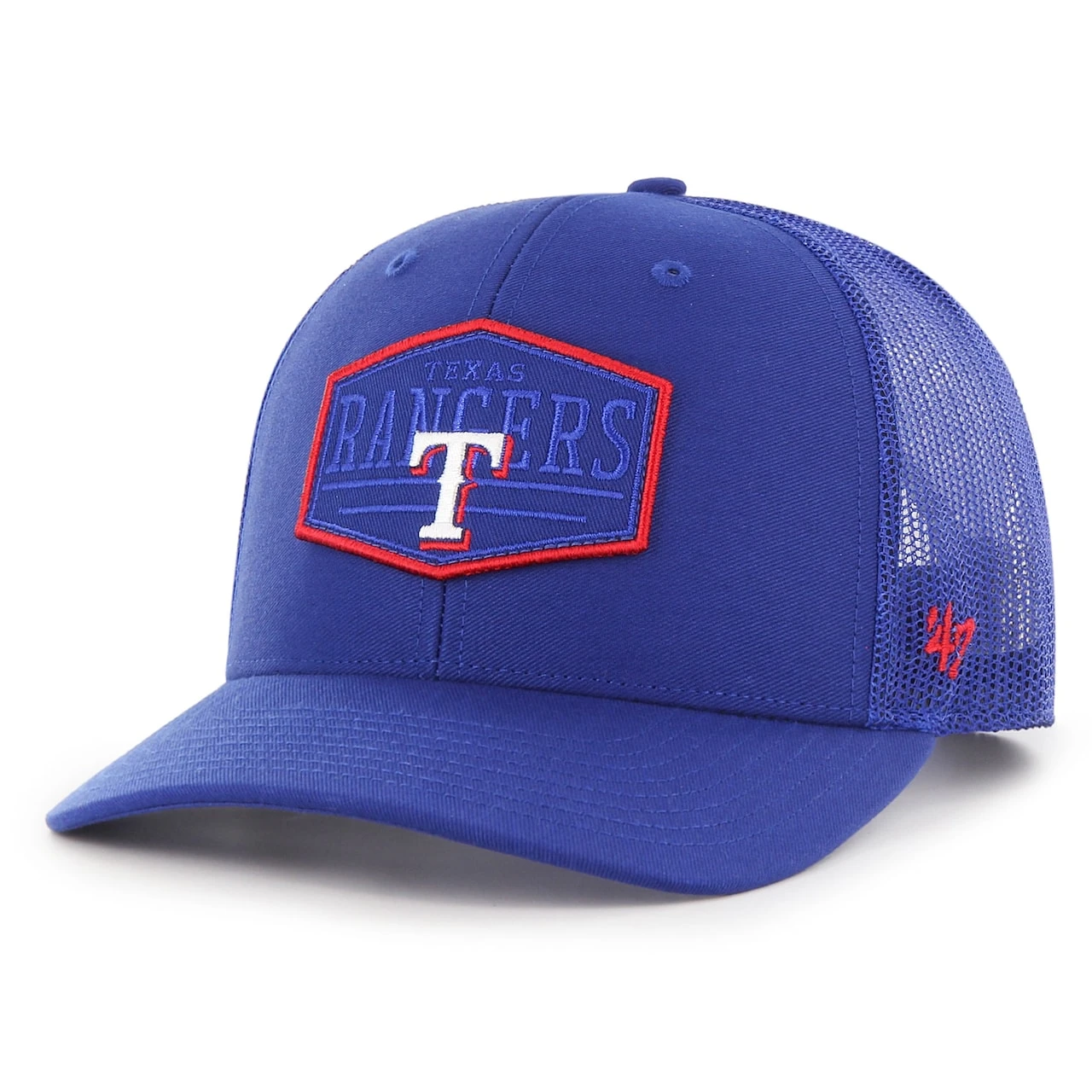Men's Texas Rangers '47 Royal Ridgeline Tonal Patch Trucker Adjustable Hat 1 Men's Texas Rangers '47 Royal Ridgeline Tonal Patch Trucker Adjustable Hat