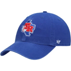 Men's Texas Rangers '47 Royal Team Logo Cooperstown Collection Clean Up Adjustable Hat
