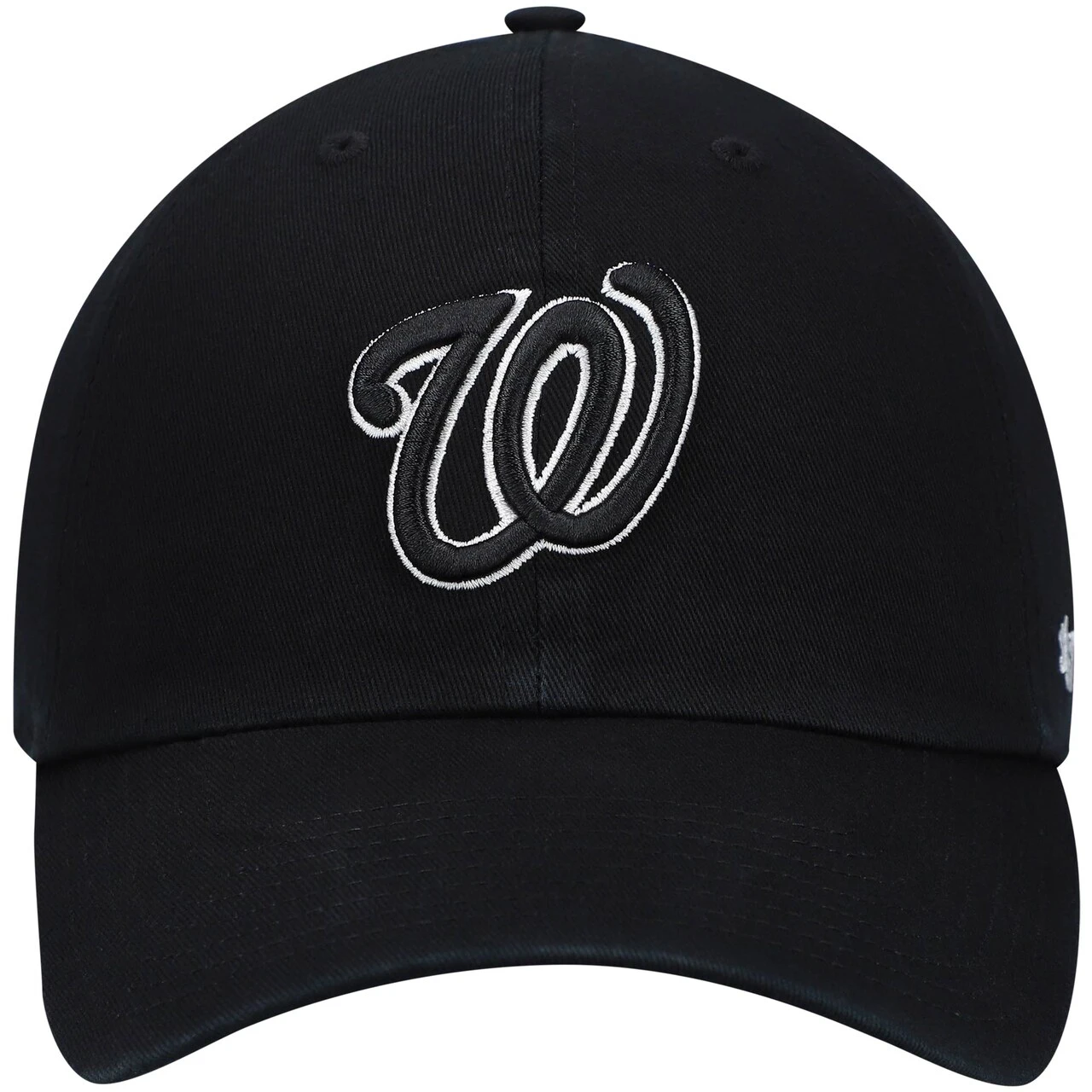 Men's Washington Nationals '47 Black On Black Logo Clean Up Adjustable Hat 2 Men's Washington Nationals '47 Black On Black Logo Clean Up Adjustable Hat - Image 2