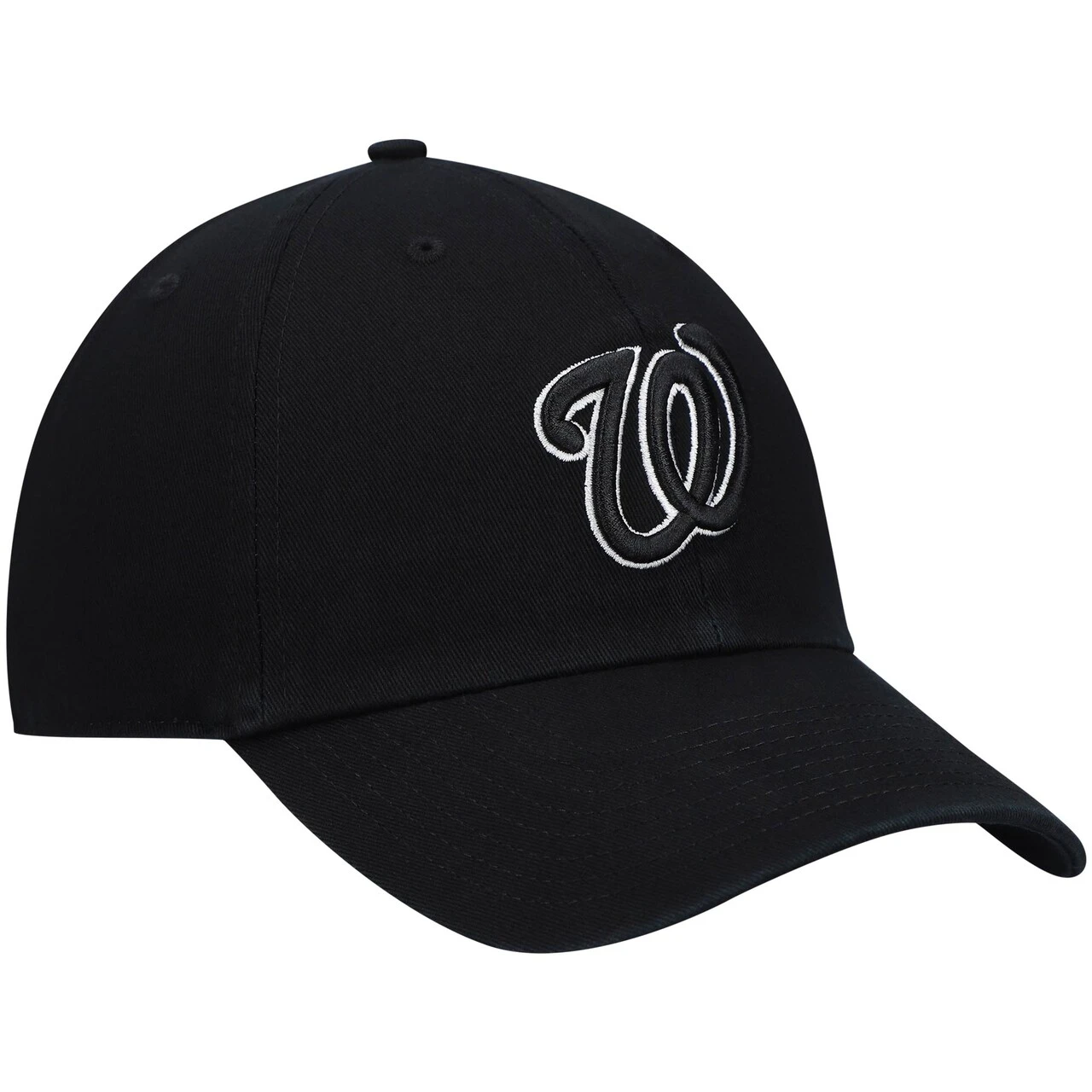 Men's Washington Nationals '47 Black On Black Logo Clean Up Adjustable Hat 3 Men's Washington Nationals '47 Black On Black Logo Clean Up Adjustable Hat - Image 3