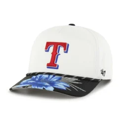 Men's Texas Rangers '47 White Dark Tropic Hitch Snapback Hat
