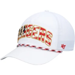 Men's Texas Rangers '47 White Flag Flutter Hitch Snapback Hat