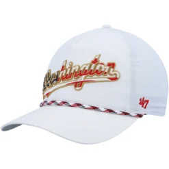 Men's Washington Nationals '47 White Flag Flutter Hitch Snapback Hat