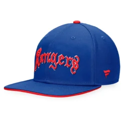 Men's Texas Rangers Fanatics Branded Royal Iconic Old English Snapback Hat