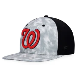 Men's Washington Nationals Majestic Gray Smoke Dye Snapback Hat