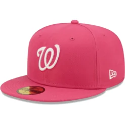 Front Page 34 Men's Washington Nationals New Era Beetroot Logo 59FIFTY Fitted Hat