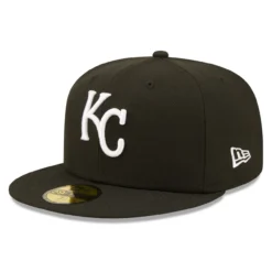 Men's Kansas City Royals New Era Black Team Logo 59FIFTY Fitted Hat