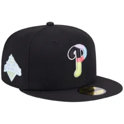 Men's Philadelphia Phillies New Era Black Multi-Color Pack 59FIFTY Fitted Hat