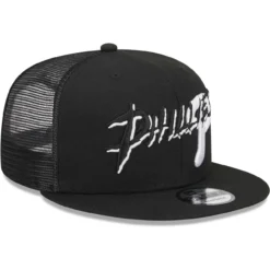 Men's Philadelphia Phillies New Era Black Street Trucker 9FIFTY Snapback Hat