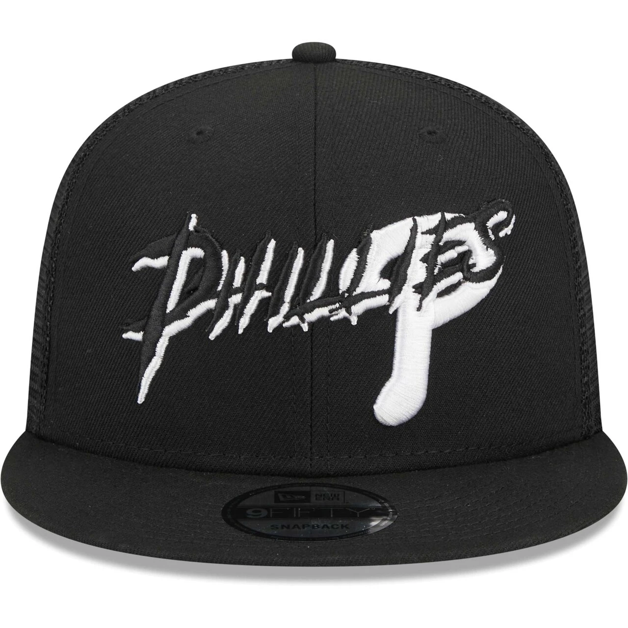 Men's Philadelphia Phillies New Era Black Street Trucker 9FIFTY Snapback Hat 2 Men's Philadelphia Phillies New Era Black Street Trucker 9FIFTY Snapback Hat - Image 2