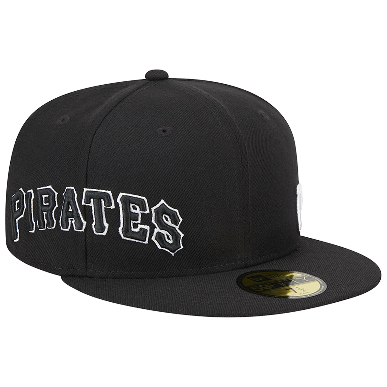 Men's Pittsburgh Pirates New Era Black Jersey 59FIFTY Fitted Hat 1 Men's Pittsburgh Pirates New Era Black Jersey 59FIFTY Fitted Hat