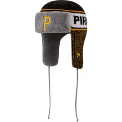 Men's Pittsburgh Pirates New Era Black Knit Trapper Hat