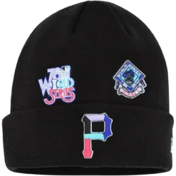 Men's Pittsburgh Pirates New Era Black Polar Lights Cuffed Knit Hat