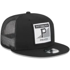 Men's Pittsburgh Pirates New Era Black Scratch Squared Trucker 9FIFTY Snapback Hat -BaseballCap Hub Store mens new era black pittsburgh pirates scratch squared trucker 9fifty snapback hat ss5 p 200013009pv 3u s013pl3wepfbrmzcksiuv fa1jgqppgu5jsfew4kig