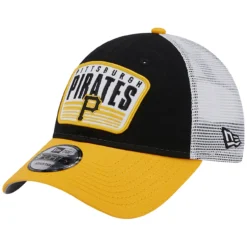 Men's Pittsburgh Pirates New Era Black Two-Tone Patch 9FORTY Snapback Hat