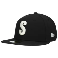 Men's Seattle Mariners New Era Black Cooperstown Collection Turn Back The Clock Steelheads 59FIFTY Fitted Hat