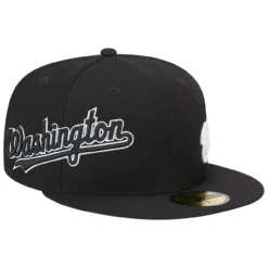 Men's Washington Nationals New Era Black Jersey 59FIFTY Fitted Hat