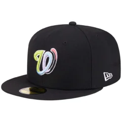 Men's Washington Nationals New Era Black Multi-Color Pack 59FIFTY Fitted Hat
