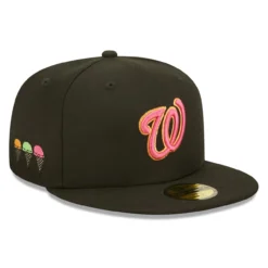 Men's Washington Nationals New Era Black Summer Sherbet 59FIFTY Fitted Hat