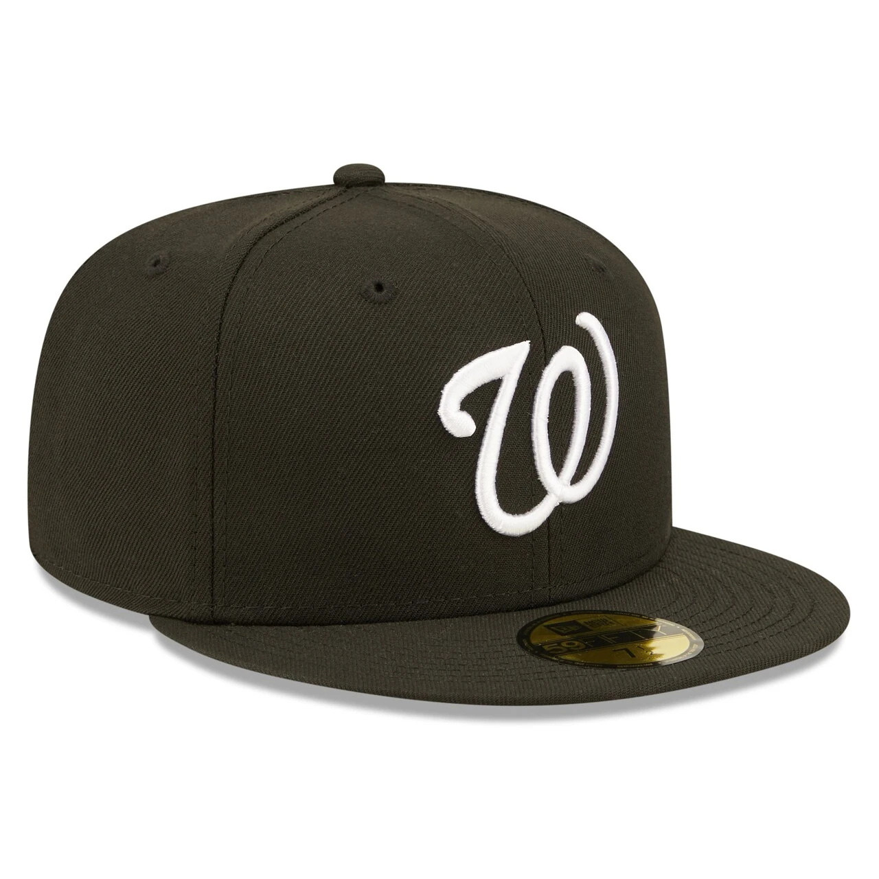 Men's Washington Nationals New Era Black Team Logo 59FIFTY Fitted Hat 3 Men's Washington Nationals New Era Black Team Logo 59FIFTY Fitted Hat - Image 3