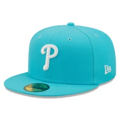 Men's Philadelphia Phillies New Era Blue Vice Highlighter Logo 59FIFTY Fitted Hat