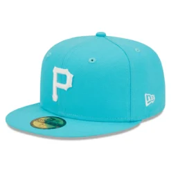 Men's Pittsburgh Pirates New Era Blue Vice Highlighter Logo 59FIFTY Fitted Hat