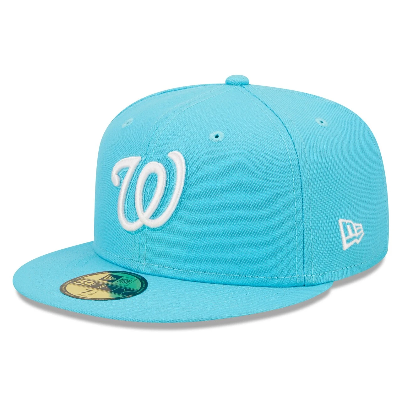 Men's Washington Nationals New Era Blue Vice Highlighter Logo 59FIFTY Fitted Hat 1 Men's Washington Nationals New Era Blue Vice Highlighter Logo 59FIFTY Fitted Hat