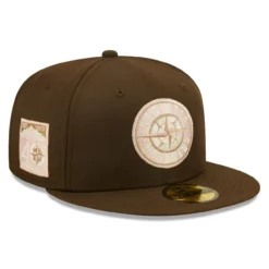 Men's Seattle Mariners New Era Brown 40th Anniversary Pink Undervisor 59FIFTY Fitted Hat