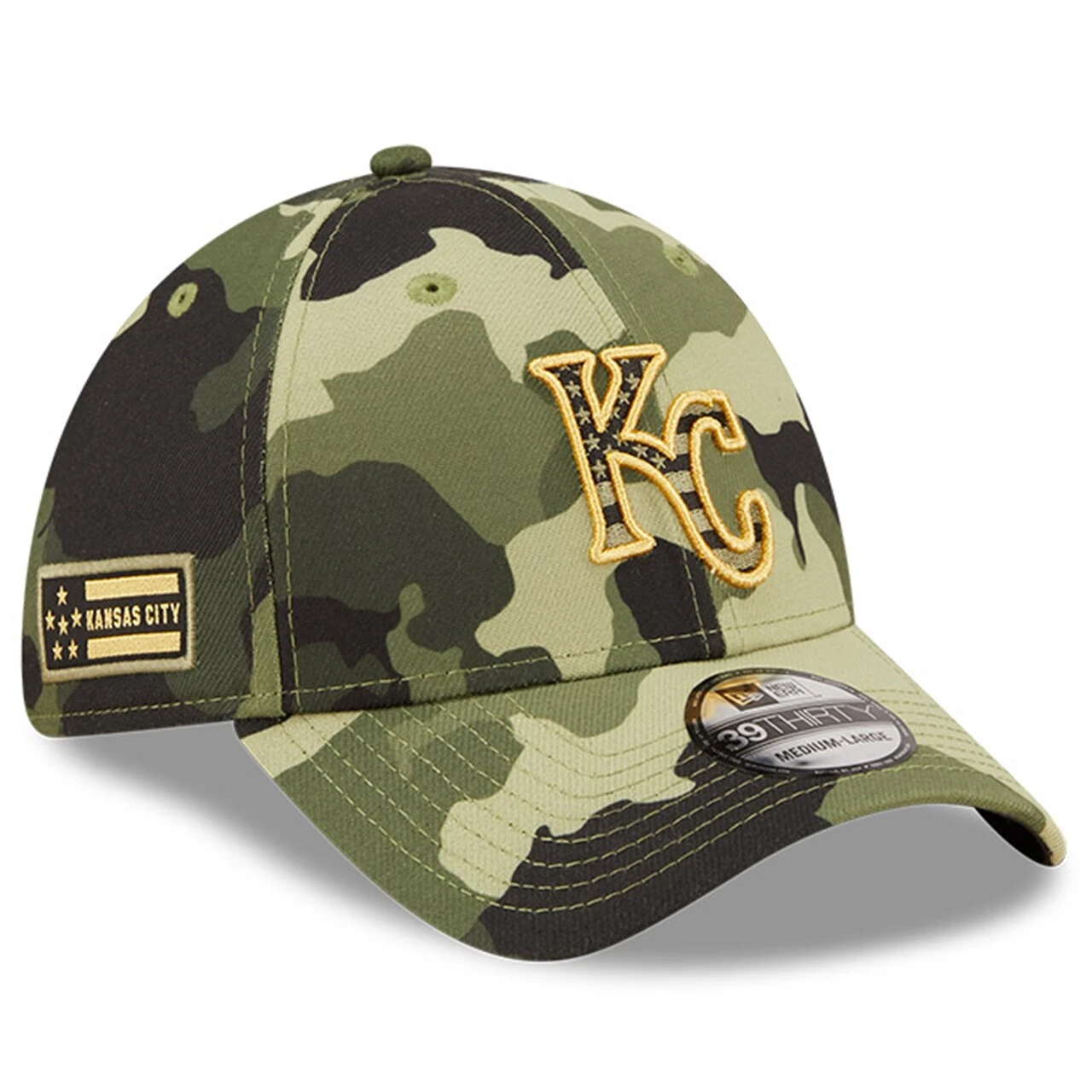 Men's Kansas City Royals New Era Camo 2022 Armed Forces Day 39THIRTY Flex Hat 1 Men's Kansas City Royals New Era Camo 2022 Armed Forces Day 39THIRTY Flex Hat