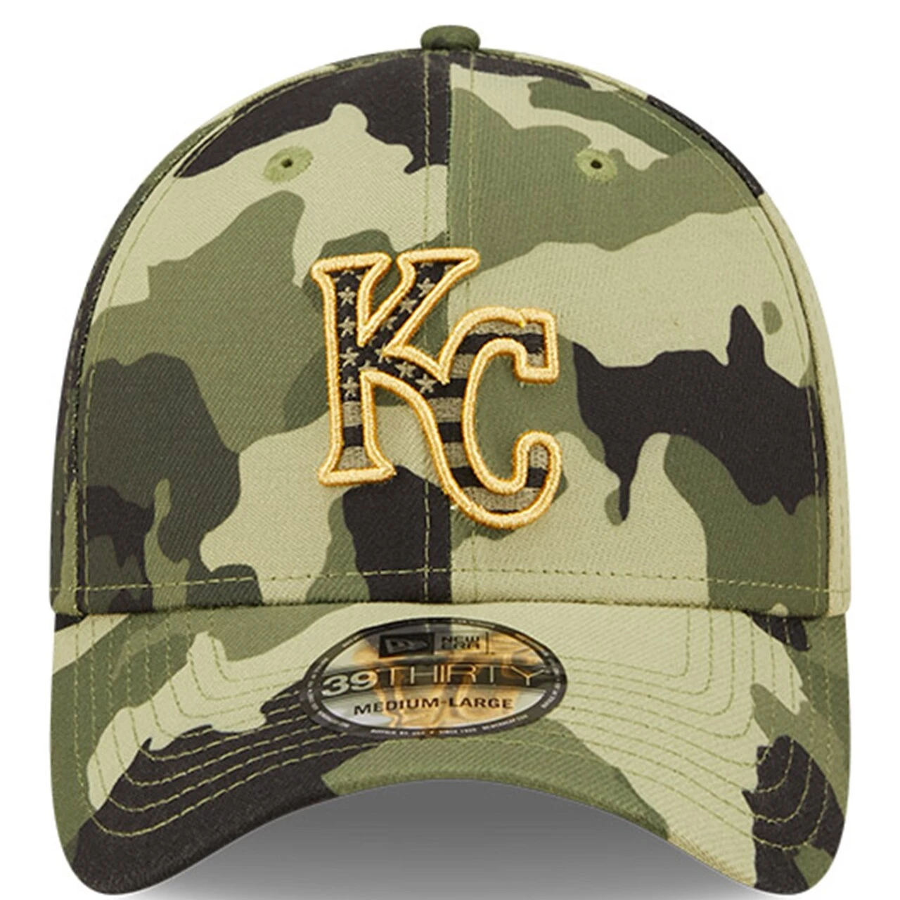 Men's Kansas City Royals New Era Camo 2022 Armed Forces Day 39THIRTY Flex Hat 2 Men's Kansas City Royals New Era Camo 2022 Armed Forces Day 39THIRTY Flex Hat - Image 2