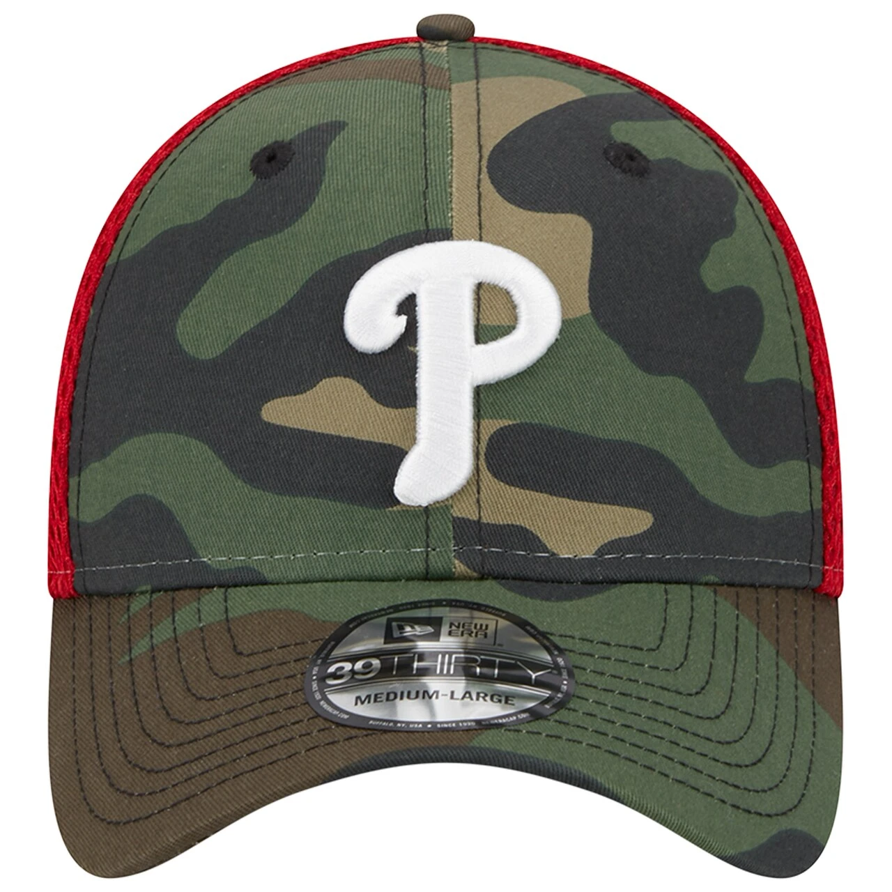 Men's Philadelphia Phillies New Era Camo Team Neo 39THIRTY Flex Hat 2 Men's Philadelphia Phillies New Era Camo Team Neo 39THIRTY Flex Hat - Image 2