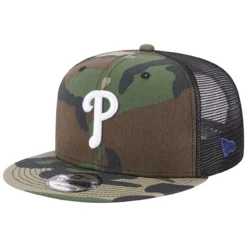 Men's Philadelphia Phillies New Era Camo Trucker 9FIFTY Snapback Hat