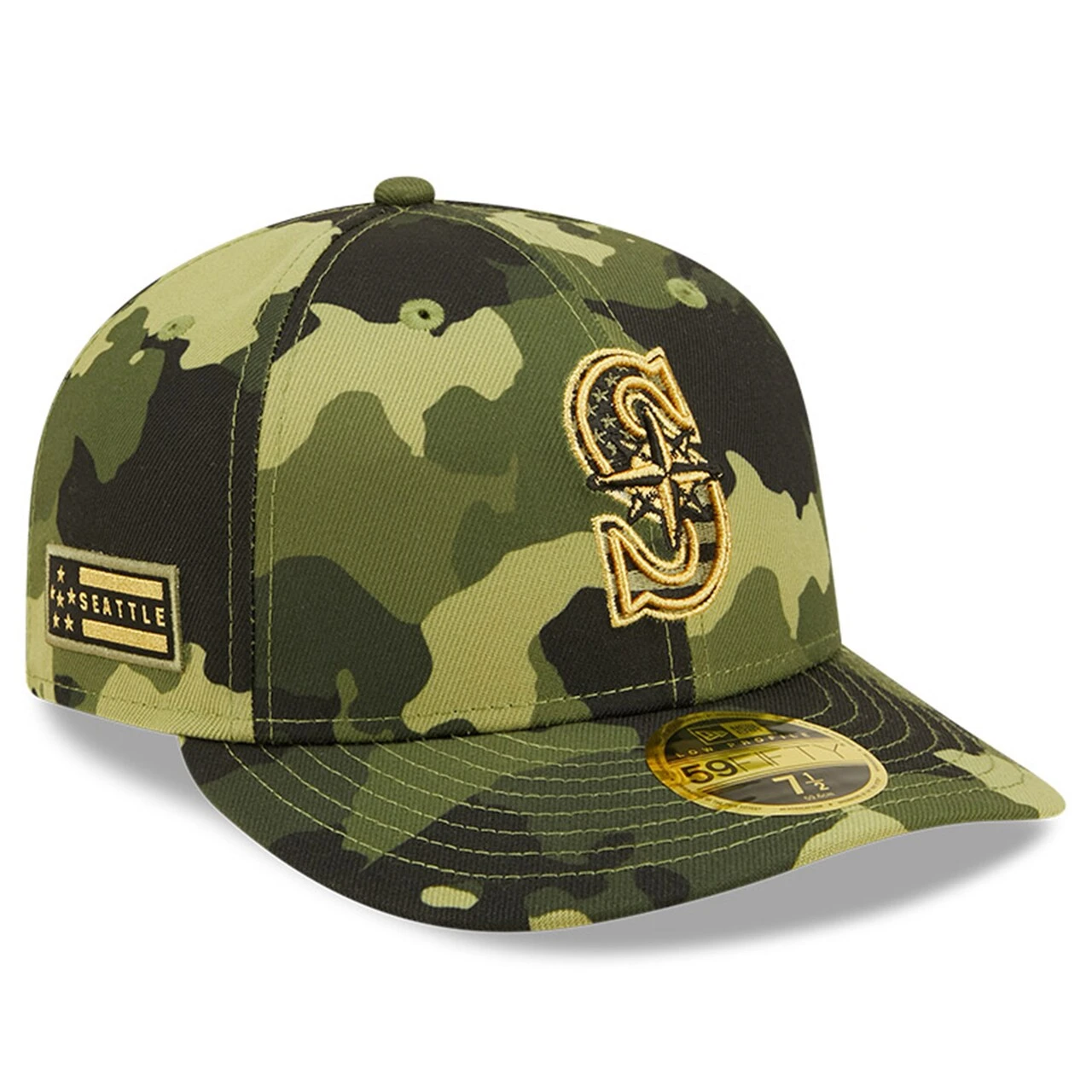 Men's Seattle Mariners New Era Camo 2022 Armed Forces Day On-Field Low Profile 59FIFTY 1 Men's Seattle Mariners New Era Camo 2022 Armed Forces Day On-Field Low Profile 59FIFTY