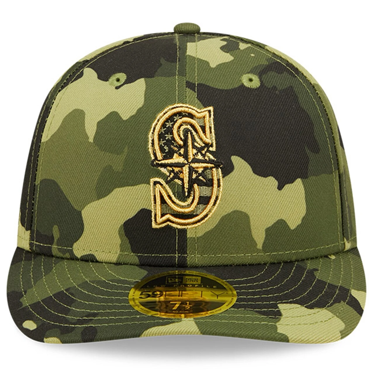 Men's Seattle Mariners New Era Camo 2022 Armed Forces Day On-Field Low Profile 59FIFTY 2 Men's Seattle Mariners New Era Camo 2022 Armed Forces Day On-Field Low Profile 59FIFTY - Image 2