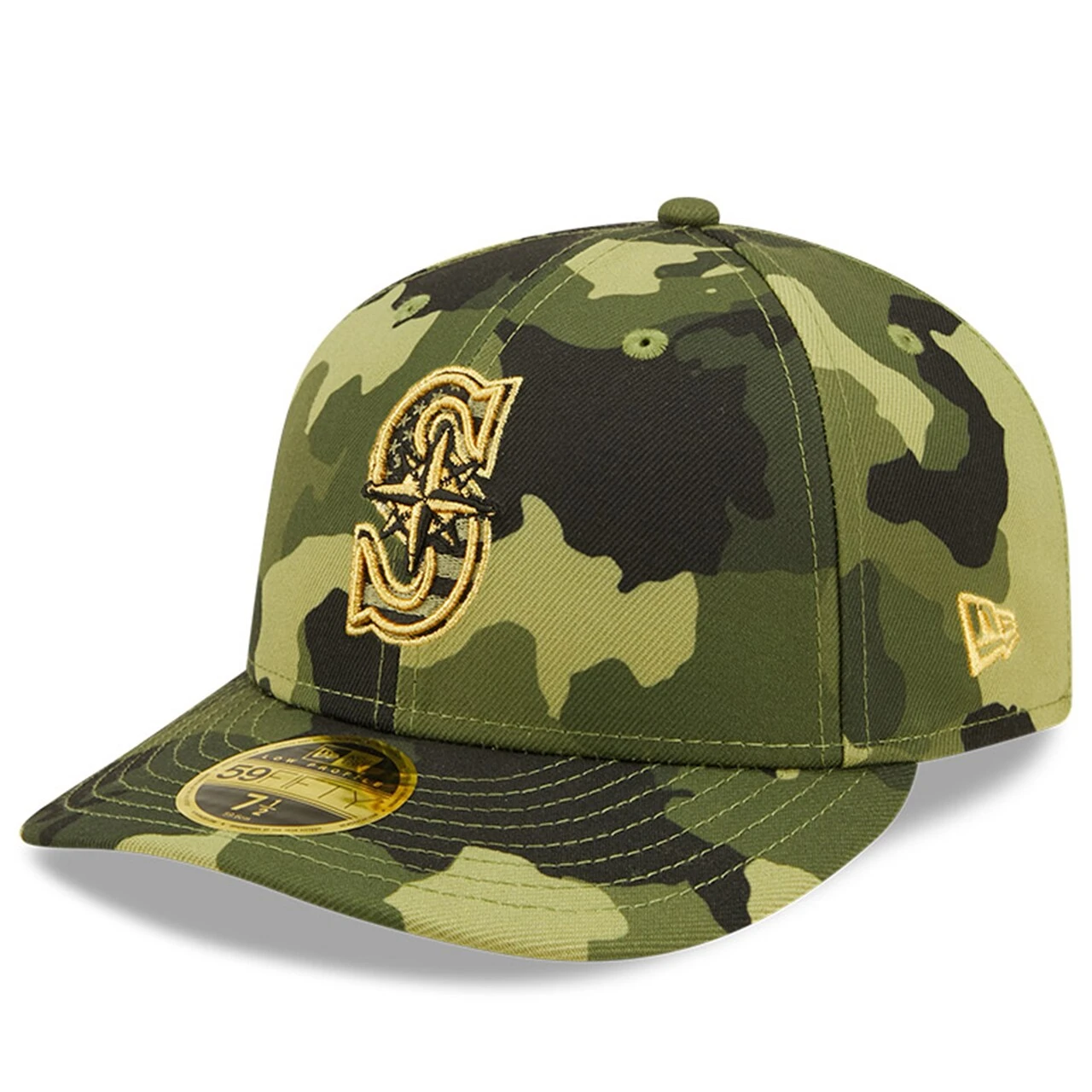 Men's Seattle Mariners New Era Camo 2022 Armed Forces Day On-Field Low Profile 59FIFTY 3 Men's Seattle Mariners New Era Camo 2022 Armed Forces Day On-Field Low Profile 59FIFTY - Image 3