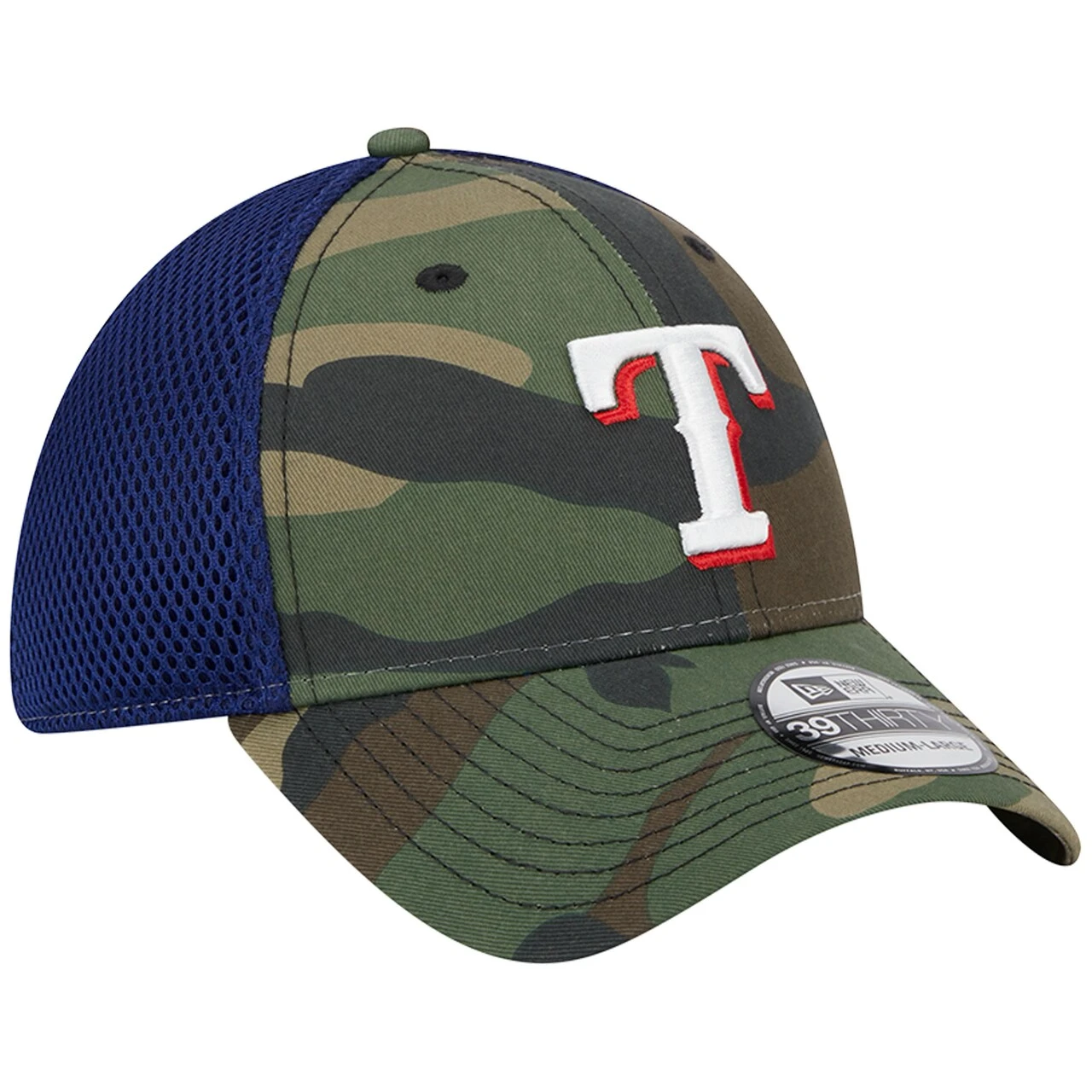 Men's Texas Rangers New Era Camo Team Neo 39THIRTY Flex Hat 3 Men's Texas Rangers New Era Camo Team Neo 39THIRTY Flex Hat - Image 3