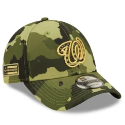 Men's Washington Nationals New Era Camo 2022 Armed Forces Day 9FORTY Snapback Adjustable Hat