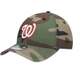 Men's Washington Nationals New Era Camo Woodland Core Classic 9TWENTY Adjustable Hat
