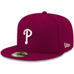 Men's Philadelphia Phillies New Era Cardinal White Logo 59FIFTY Fitted Hat