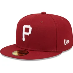 Men's Pittsburgh Pirates New Era Cardinal White Logo 59FIFTY Fitted Hat