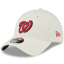 Men's Washington Nationals New Era Cream Chrome Core Classic 9TWENTY Adjustable Hat