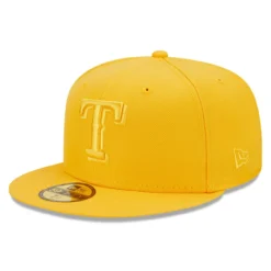 Men's Texas Rangers New Era Gold Tonal 59FIFTY Fitted Hat
