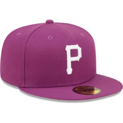 Men's Pittsburgh Pirates New Era Grape Logo 59FIFTY Fitted Hat -BaseballCap Hub Store mens new era grape pittsburgh pirates logo 59fifty fitted hat pi4689000 altimages ff 4689952 57c621f984528c8dde67alt3 full