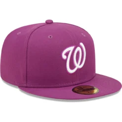 Men's Washington Nationals New Era Grape Logo 59FIFTY Fitted Hat -BaseballCap Hub Store mens new era grape washington nationals logo 59fifty fitted hat pi4689000 altimages ff 4689960 8e433ef9ee37bbacde15alt3 full