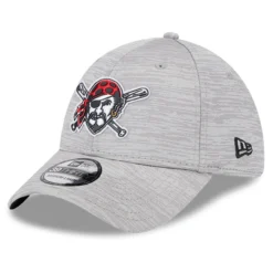 Men's Pittsburgh Pirates New Era Gray 2023 Clubhouse 39THIRTY Flex Hat