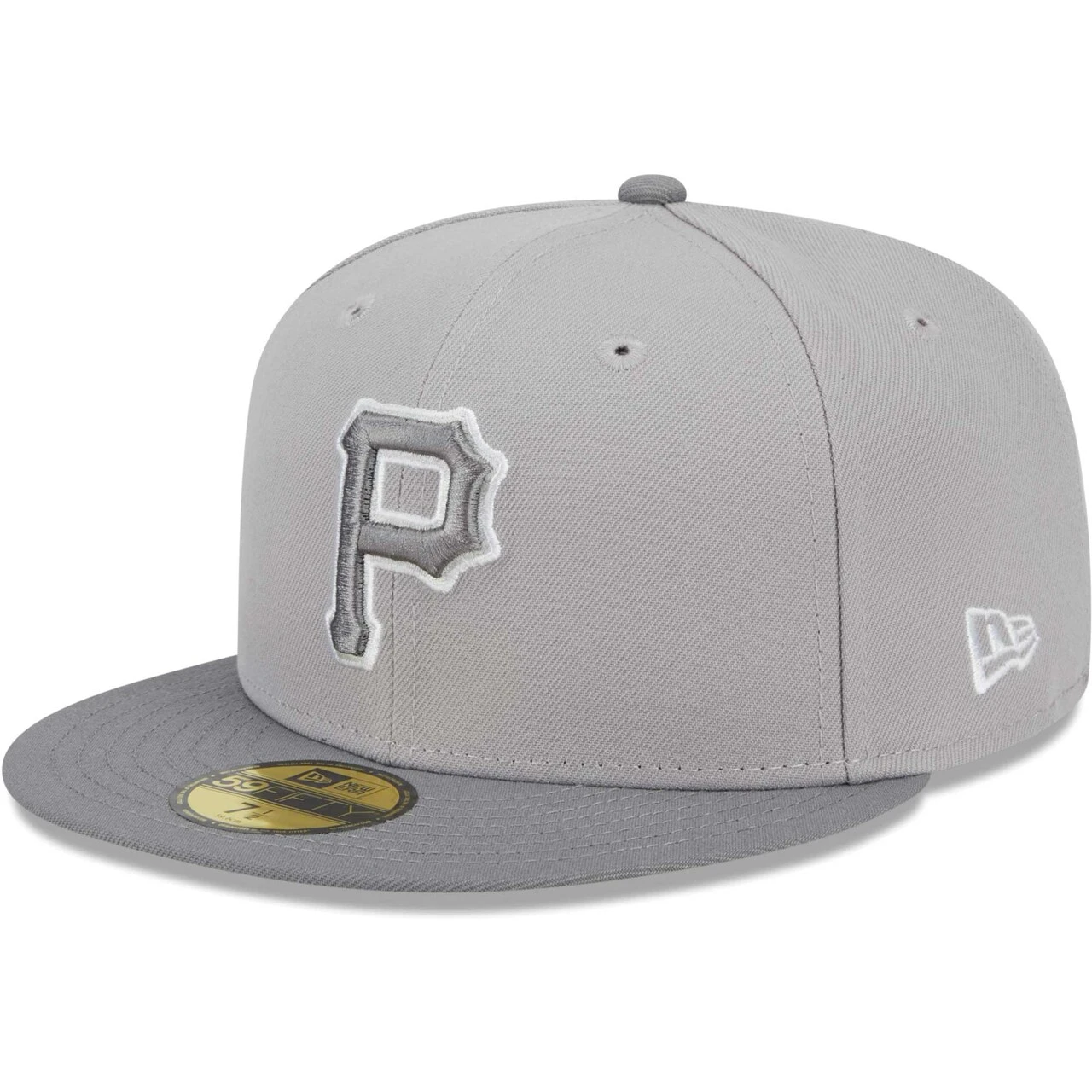 Men's Pittsburgh Pirates New Era Gray Green Undervisor 59FIFTY Fitted Hat 1 Men's Pittsburgh Pirates New Era Gray Green Undervisor 59FIFTY Fitted Hat