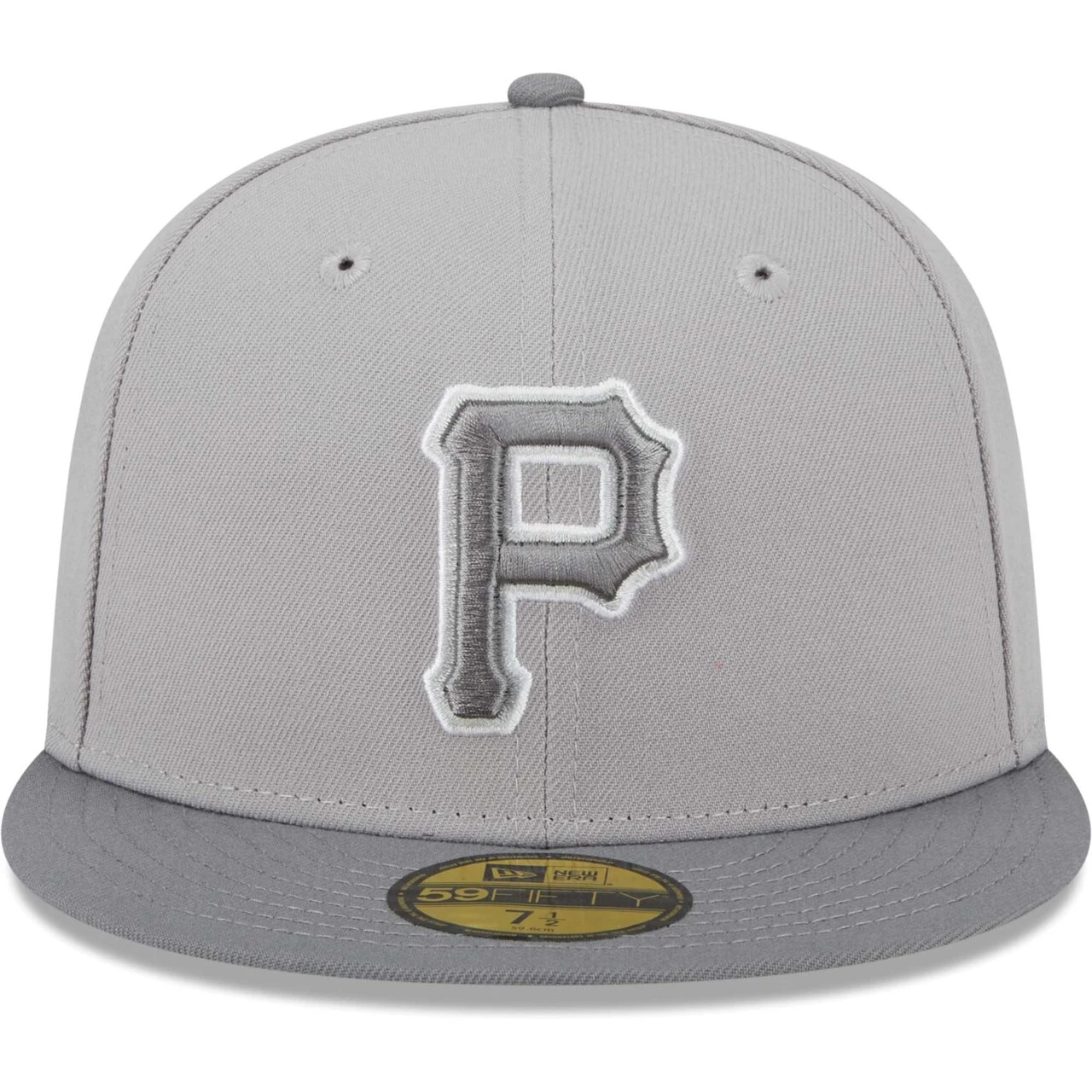 Men's Pittsburgh Pirates New Era Gray Green Undervisor 59FIFTY Fitted Hat 2 Men's Pittsburgh Pirates New Era Gray Green Undervisor 59FIFTY Fitted Hat - Image 2