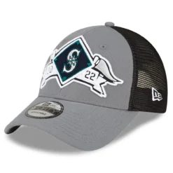 Front Page 21 Men's Seattle Mariners New Era Gray 2022 AL Wild Card Locker Room 9FORTY Snapback Hat