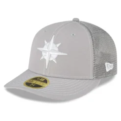 Men's Seattle Mariners New Era Gray 2023 On-Field Batting Practice Low Profile 59FIFTY Fitted Hat
